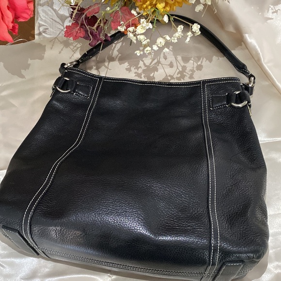 Genuine black leather , shoulder bag. - Picture 5 of 14